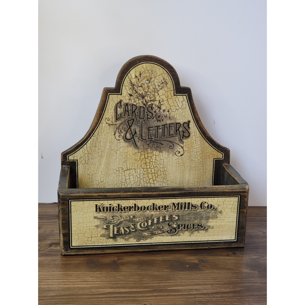 Ohio Wholesale Knickerbocker Mills Wood Mail Organizer Cards & Letters Wall Box